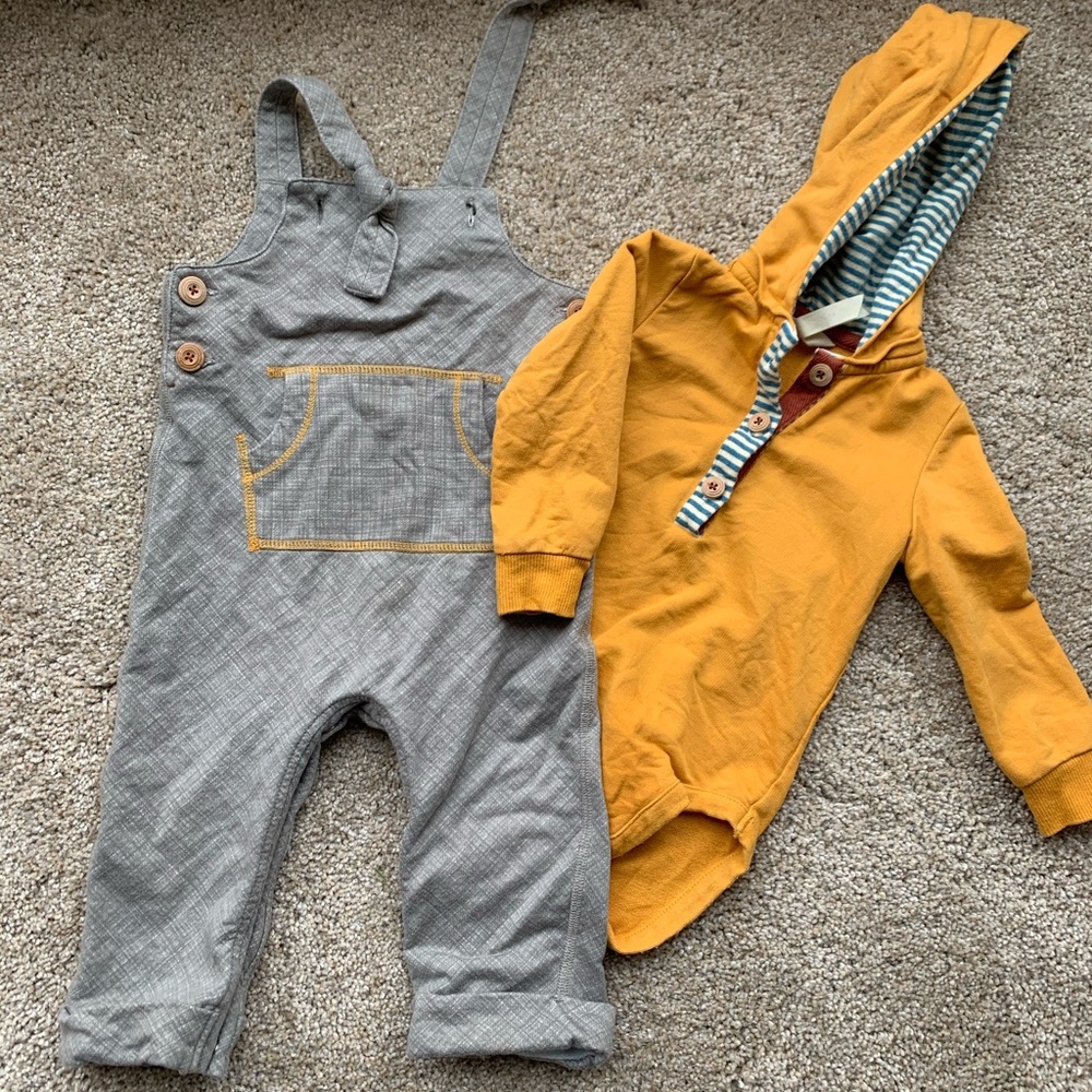 Joanna Gaines Collection MJ Boys Overalls & Onsie